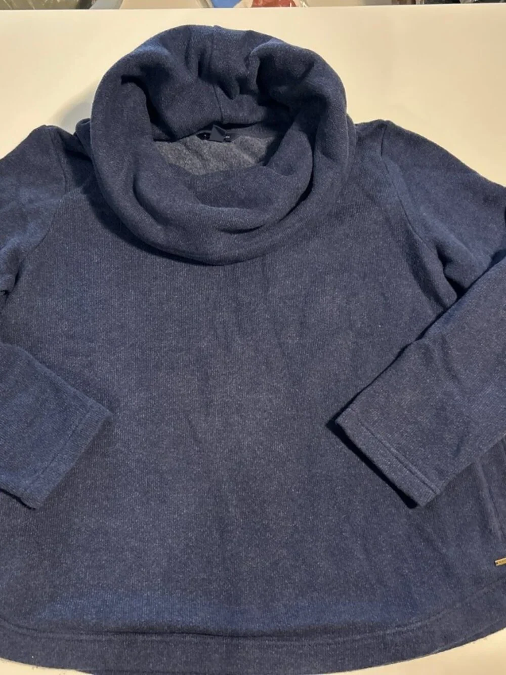 Tommy Hilfiger Navy Cowl Neck Sweater - Picture 1 of 5